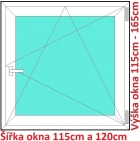 Plastov okna OS SOFT rka 115 a 120cm x vka 115-165cm